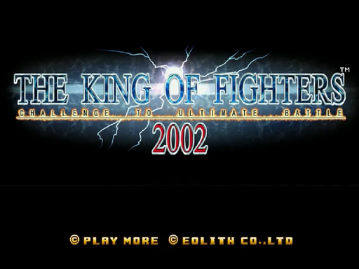 King of Fighters 2002 title screen for Sega Dreamcast